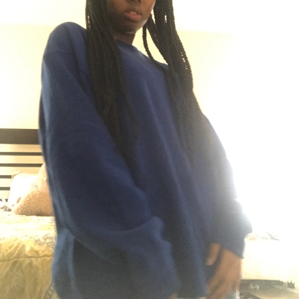 Oversized royal blue sweatshirt